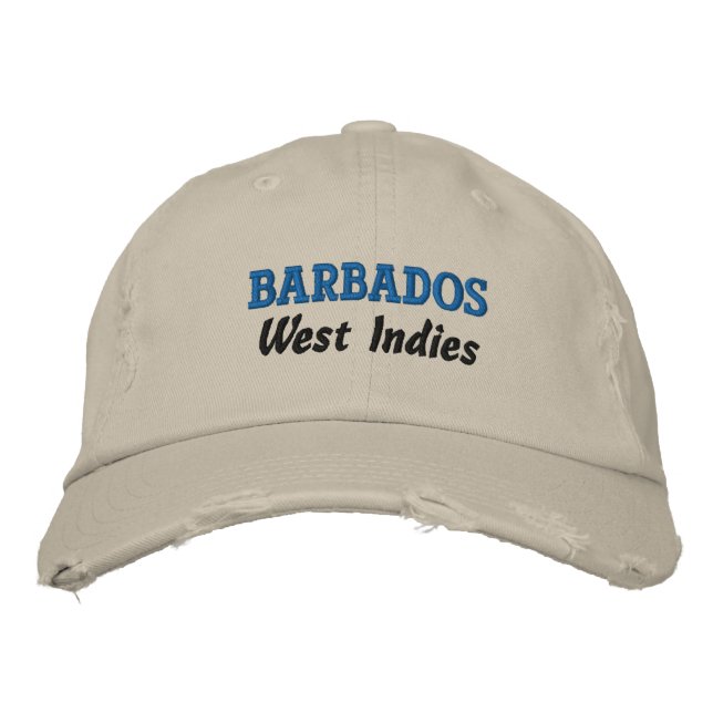 Barbados bestickt Baseballkappe Bestickte Baseballkappe (Vorderseite)