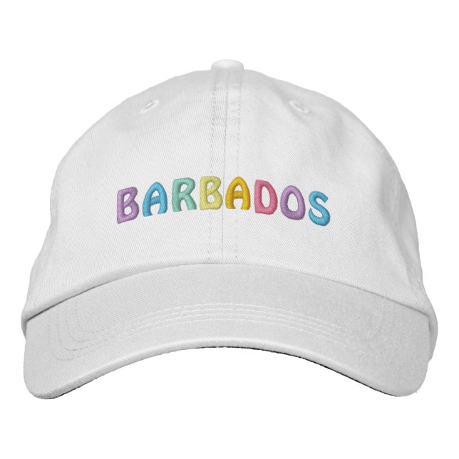 BARBADOS BESTICKTE KAPPE (Vorderseite)