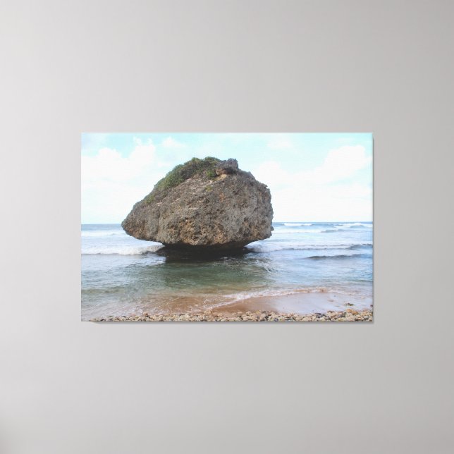 Barbados Big Rock in Bathsheba Canvas Print Leinwanddruck (Vorderseite)