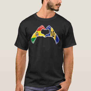 Barbados Bolivien Flag Barbadian Bolivianisches He T-Shirt