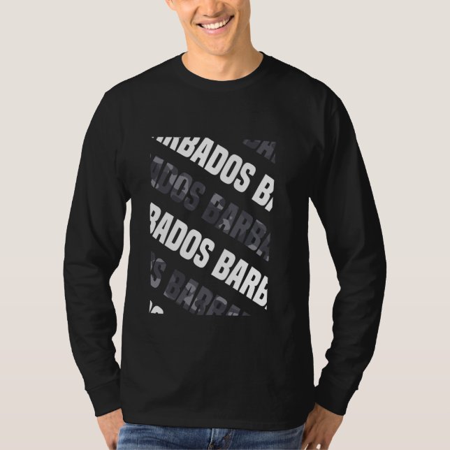 Barbados Camouflage Pattern Gray Camouflage T-Shirt (Vorderseite)