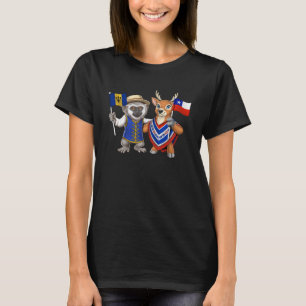 Barbados Chile Flag Barbadianische Wurzeln Chileni T-Shirt