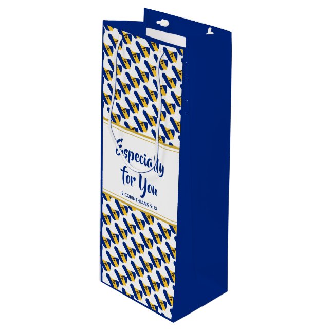 BARBADOS Christlich, speziell für Sie Geschenktüte Für Weinflaschen (Vorderseite Schrägansicht)