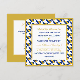 BARBADOS Custom Imitats Gold Barbadian Flag Hochze Einladung