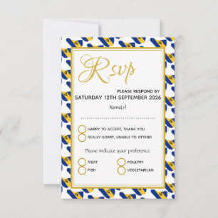 BarBADOS Custom Wedding RSVP Karte