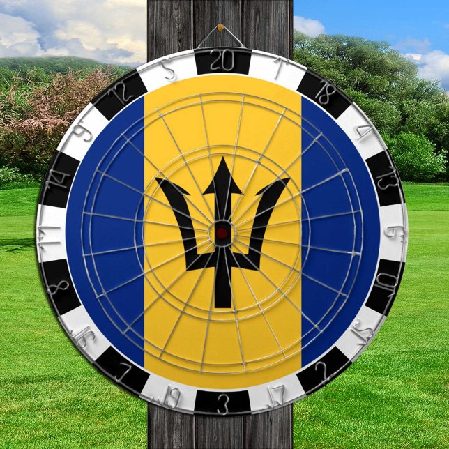 Barbados Dartboard & Barbados Flag / Spielbrett Dartscheibe (Von Creator hochgeladen)