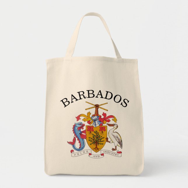 Barbados-Emblem Tragetasche (Vorne)