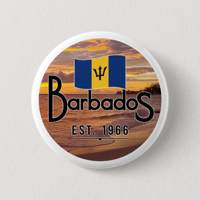 "Barbados Est. Sonnenuntergang 1966 mit Barbados-F Button (Vorderseite)