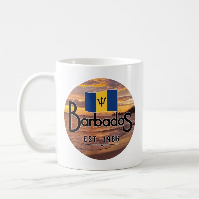 "Barbados Est. Sonnenuntergang 1966 mit Barbados-F Kaffeetasse (Links)