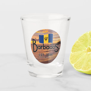 "Barbados Est. Sonnenuntergang 1966 mit Barbados-F Schnapsglas