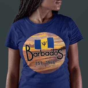 "Barbados Est. Sonnenuntergang 1966 mit Barbados-F T-Shirt