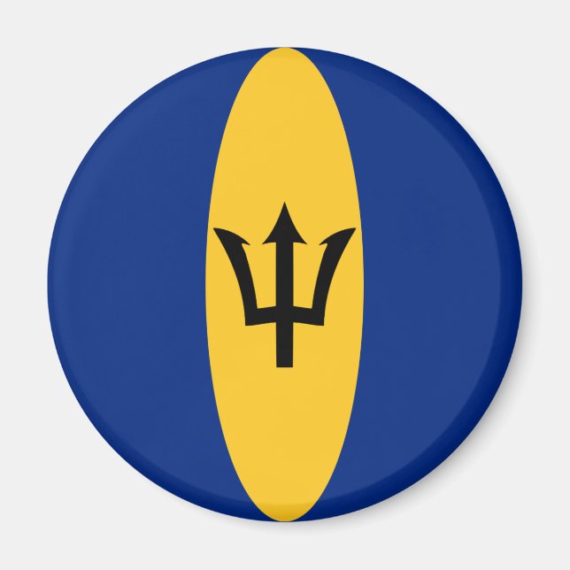 Barbados Fisheye Flag Magnet (Vorne)