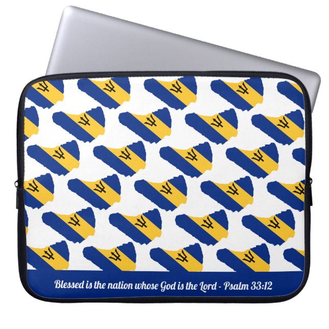 BARBADOS FLAG Anpassbare Scripte Laptopschutzhülle (Vorderseite)