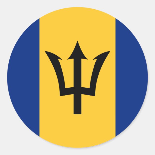 Barbados-Flag-Aufkleber Runder Aufkleber (Vorderseite)