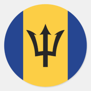 Barbados-Flag-Aufkleber Runder Aufkleber