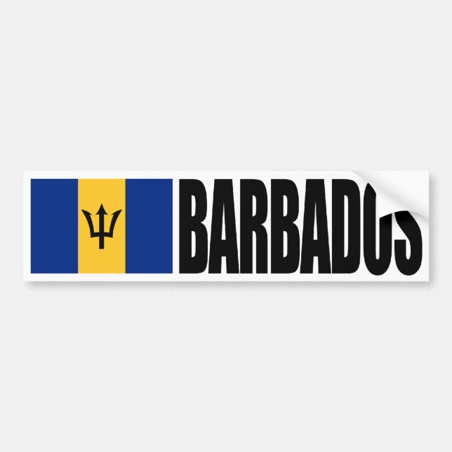 Barbados Flag Autoaufkleber (Vorne)