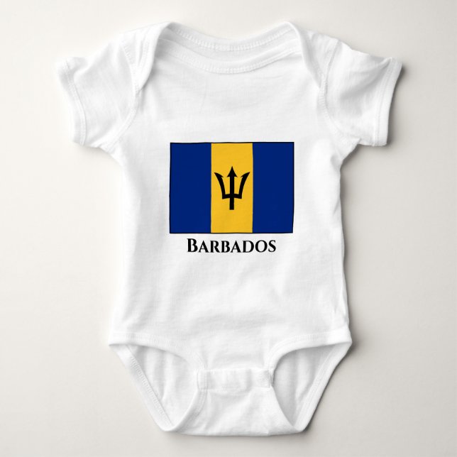 Barbados Flag Baby Strampler (Vorderseite)