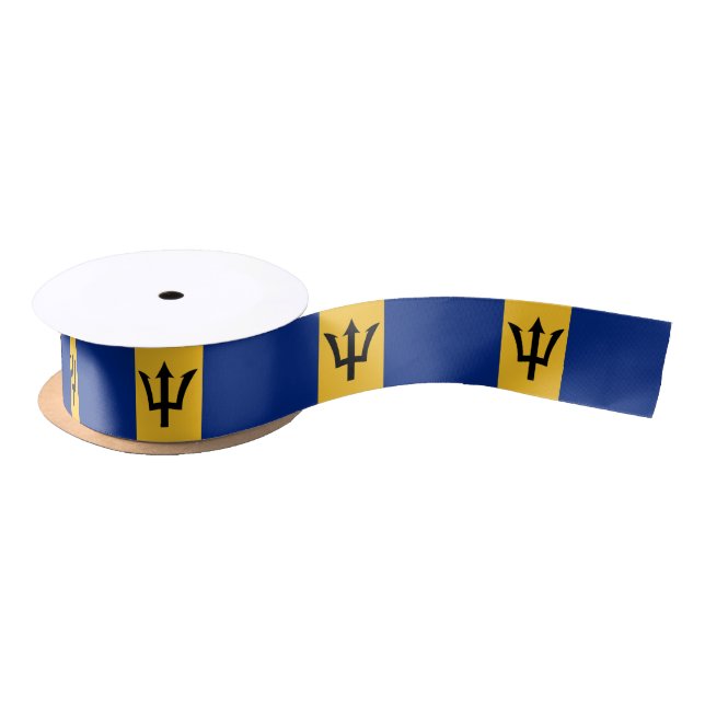 Barbados Flag & Barbados - Reise, Urlaub/Sport Satinband (Spule)