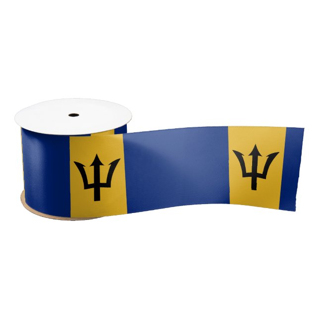 Barbados Flag & Barbados - Reise, Urlaub/Sport Satinband (Spule)