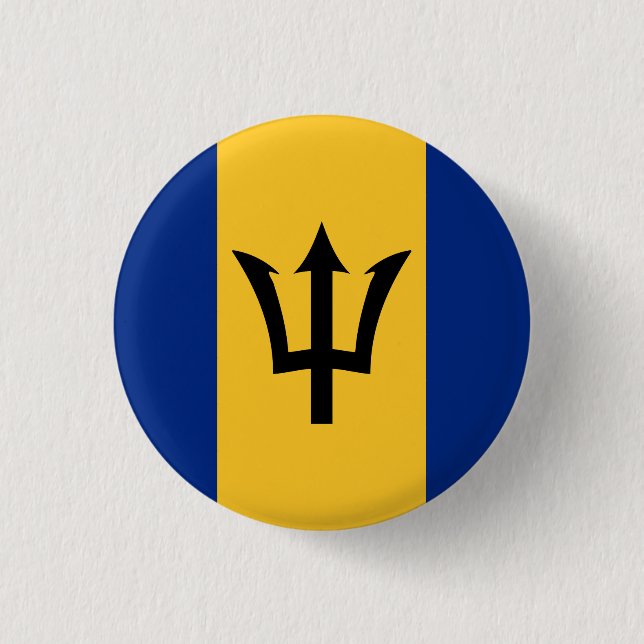 Barbados Flag Button (Vorderseite)