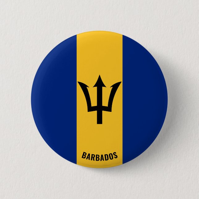 Barbados Flag Charming Patriotic Button (Vorderseite)