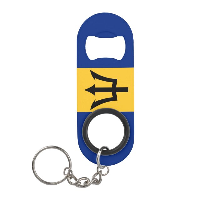 Barbados Flag Charming Patriotic Mini Flaschenöffner (Vorderseite)