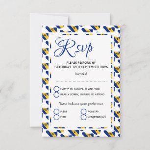 BARBADOS Flag Custom Patriotic Wedding RSVP Karte