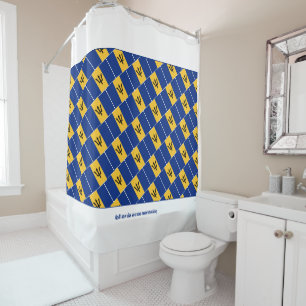 BARBADOS FLAG Customized Scripture Barbadian Duschvorhang