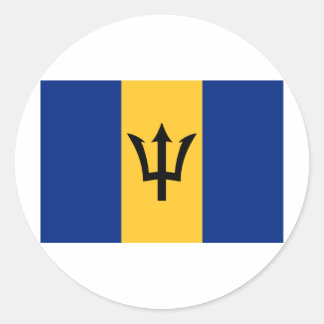 Barbados Flag Design Runder Aufkleber