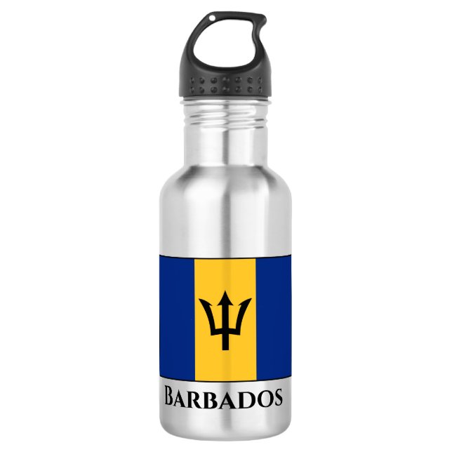Barbados Flag Edelstahlflasche (Vorderseite)