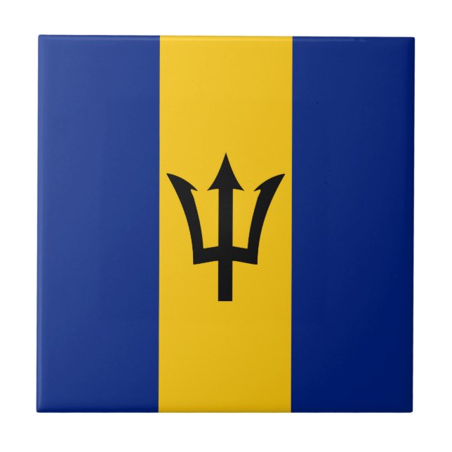 Barbados Flag Fliese (Vorderseite)