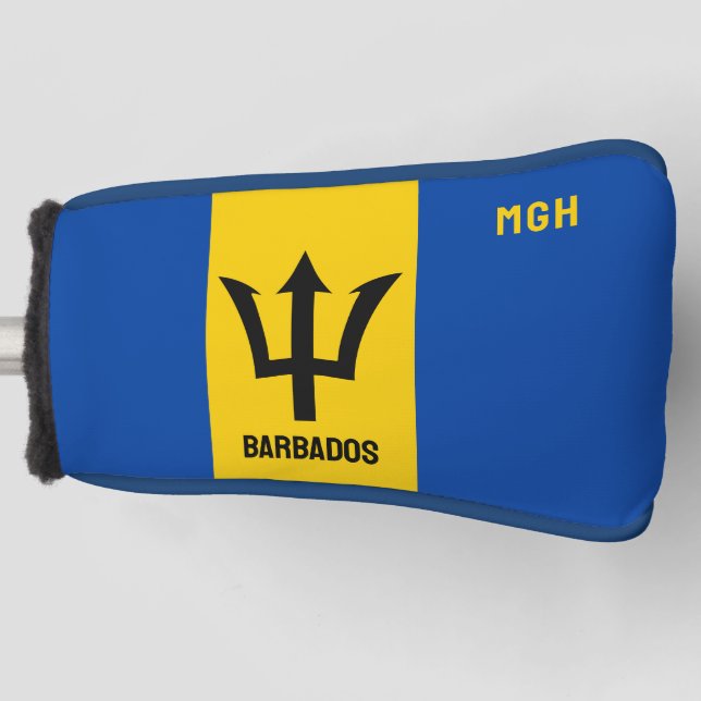 Barbados-Flag für benutzerdefinierte Monogram Golf Headcover (Vorderseite)