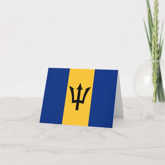Barbados Flag Karte (Vorderseite)