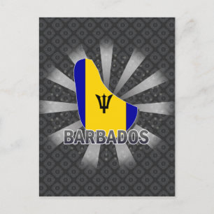 Barbados Flag Karte 2.0