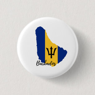 Barbados Flag Karte Button