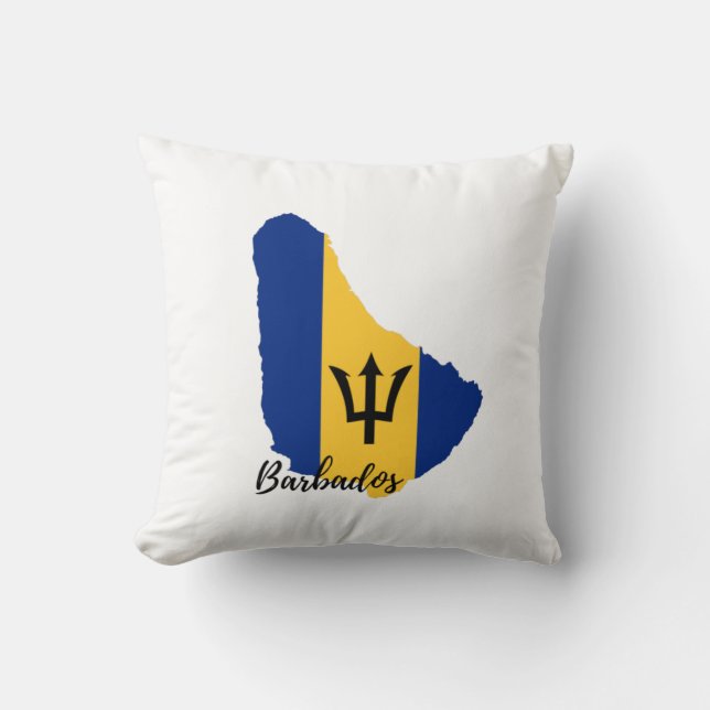 Barbados Flag Karte Kissen (Vorderseite)