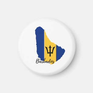 Barbados Flag Karte Magnet
