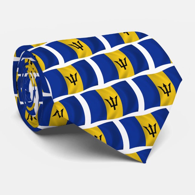Barbados Flag Krawatte (Gerollt)