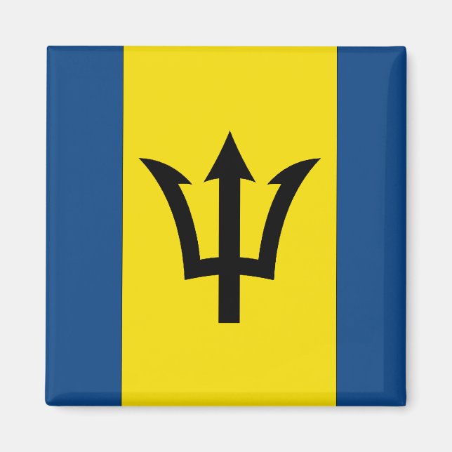 Barbados Flag Magnet (Vorne)