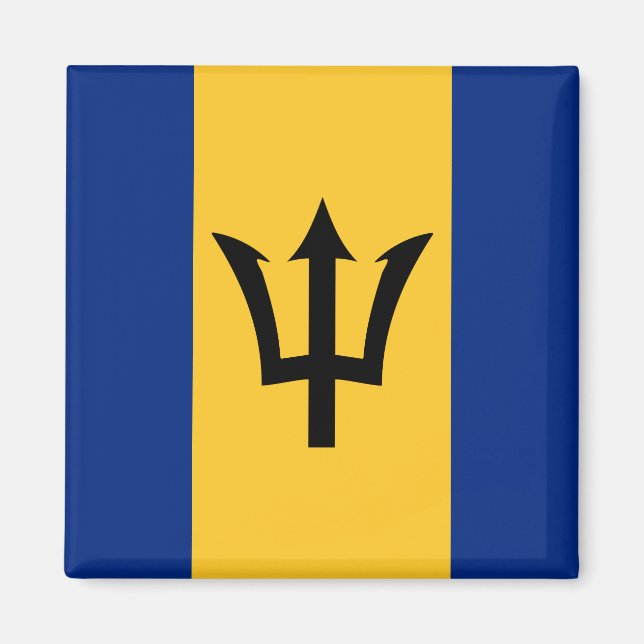 Barbados Flag Magnet (Vorne)