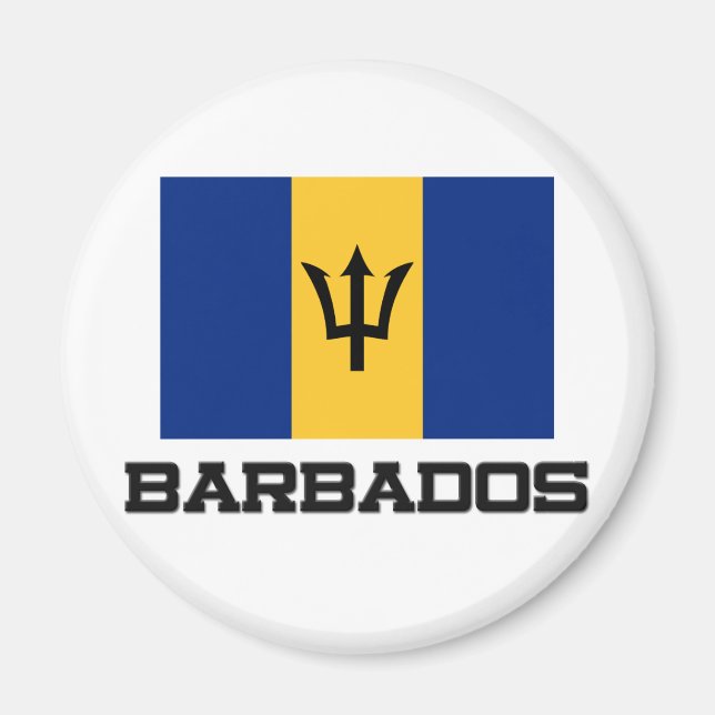 Barbados Flag Magnet (Vorne)