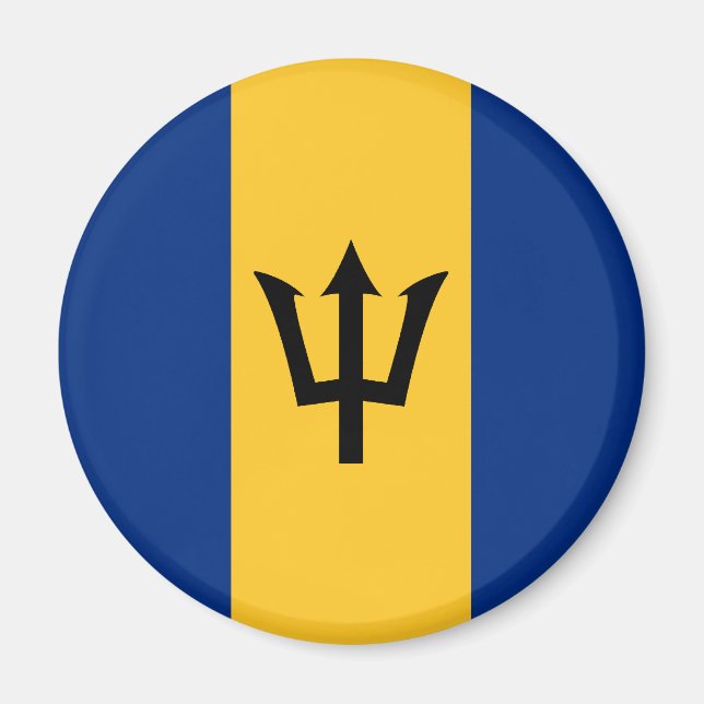 Barbados Flag Magnet (Vorne)