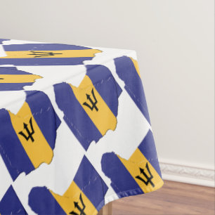 BARBADOS FLAG MAP Stylish Patriotic Tischdecke