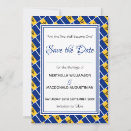 BARBADOS FLAG Maßgeschneiderte Schrift Stilvoll Save The Date