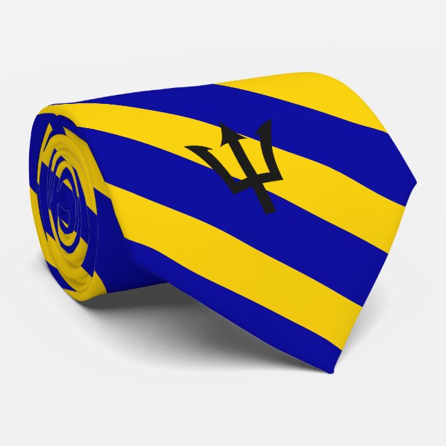 Barbados Flag Neck Tie Krawatte (Gerollt)