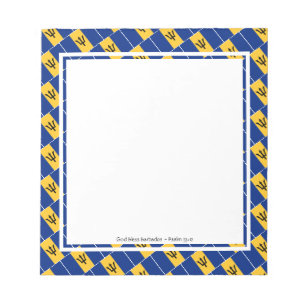 BARBADOS FLAG Patriotic BARBADIAN Personalisiert Notizblock