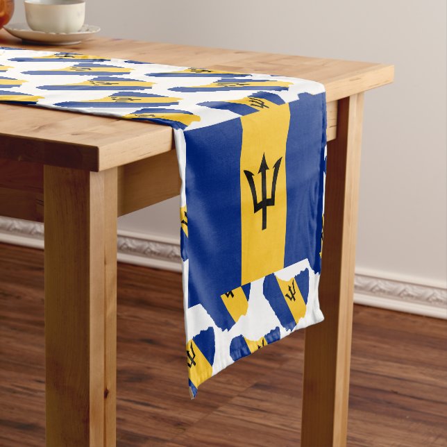BARBADOS Flag Patriotic Kurzer Tischläufer (Beispiel)