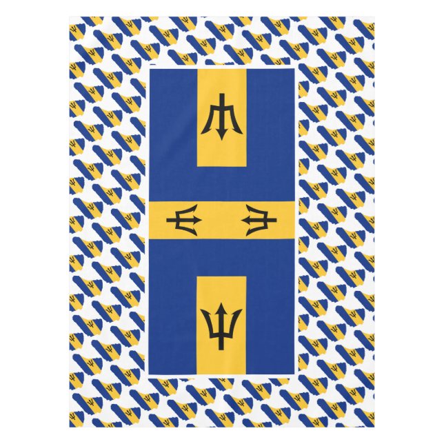 BARBADOS FLAG Patriotic Tischdecke (Vorderseite)