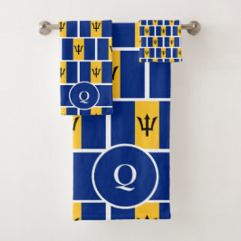 BARBADOS FLAG Personalisiert Christlich Badhandtuch Set