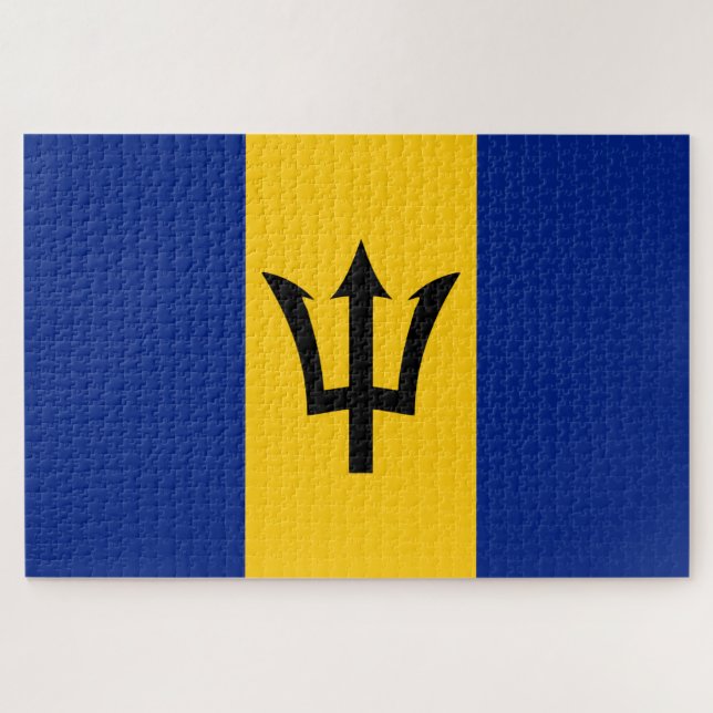 Barbados Flag Puzzle (Horizontal)